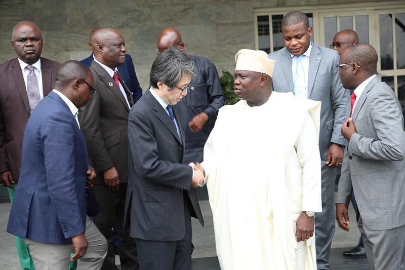 Photo of GOV. AMBODE MEETS WITH AMBASSADOR EXTRAORDINARY AND PLENIPOTENTIARY, EMBASSY OF JAPAN, SADANOBU KUSAOKE AT LAGOS HOUSE, IKEJA