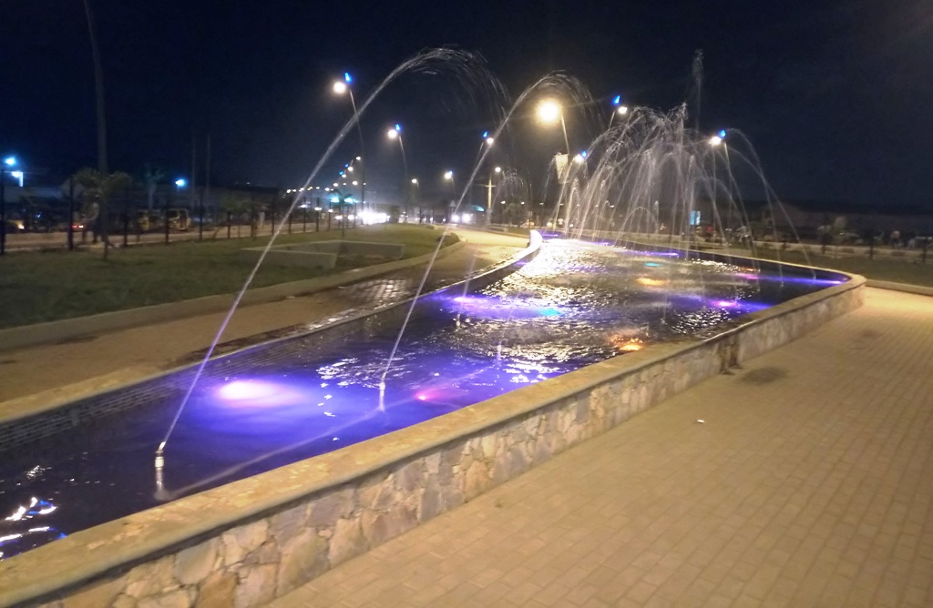Photo of NIGHT VIEW OF WATER FOUNTAIN BUILT AT ABULE EGBA JUBILEE BRIDGE BY LAGOS STATE GOVERNMENT.