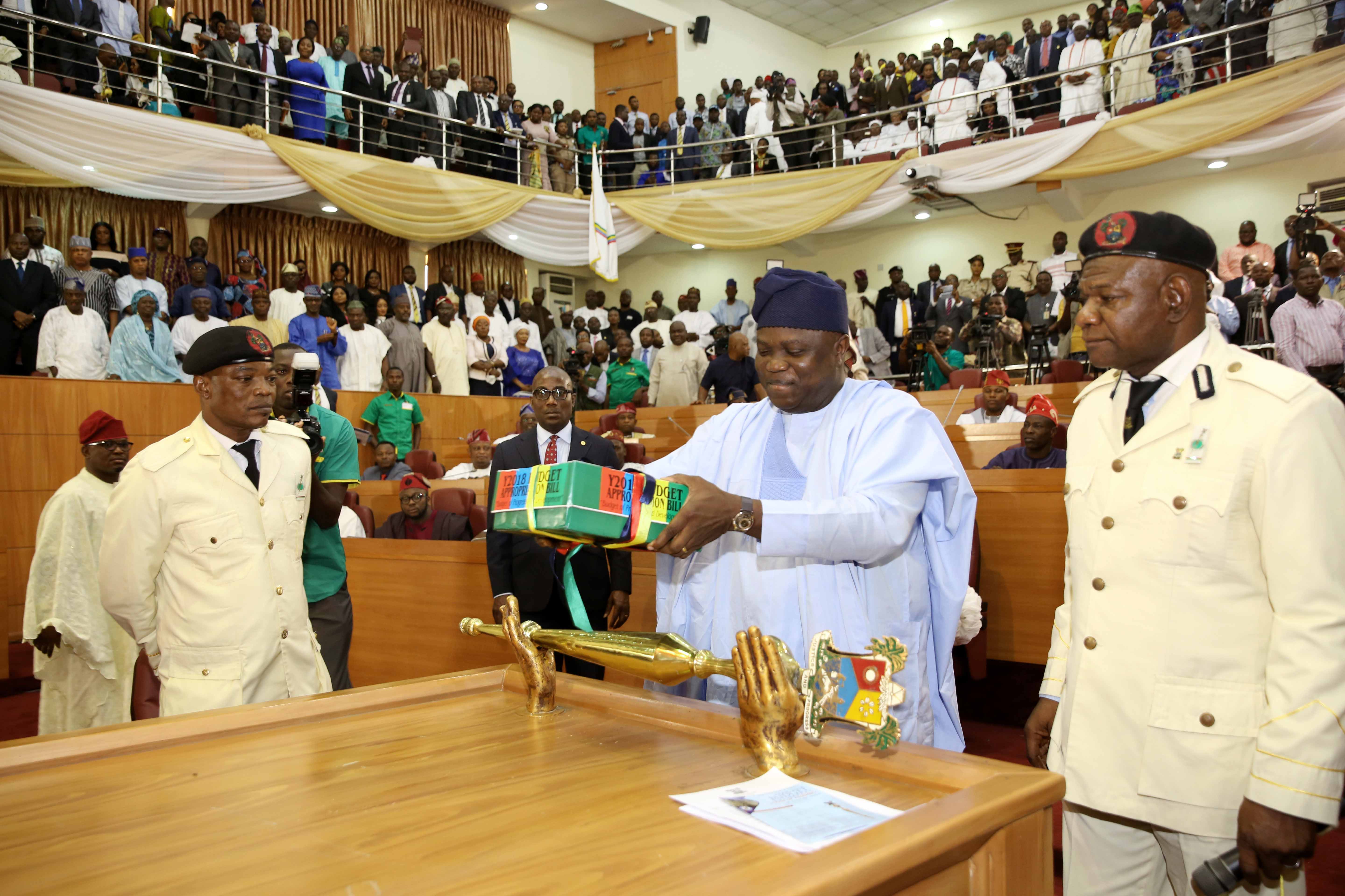 Photo of GOV. AMBODE PRESENTS YEAR 2018 BUDGET ESTIMATES TO LAGOS STATE HOUSE OF ASSEMBLY.