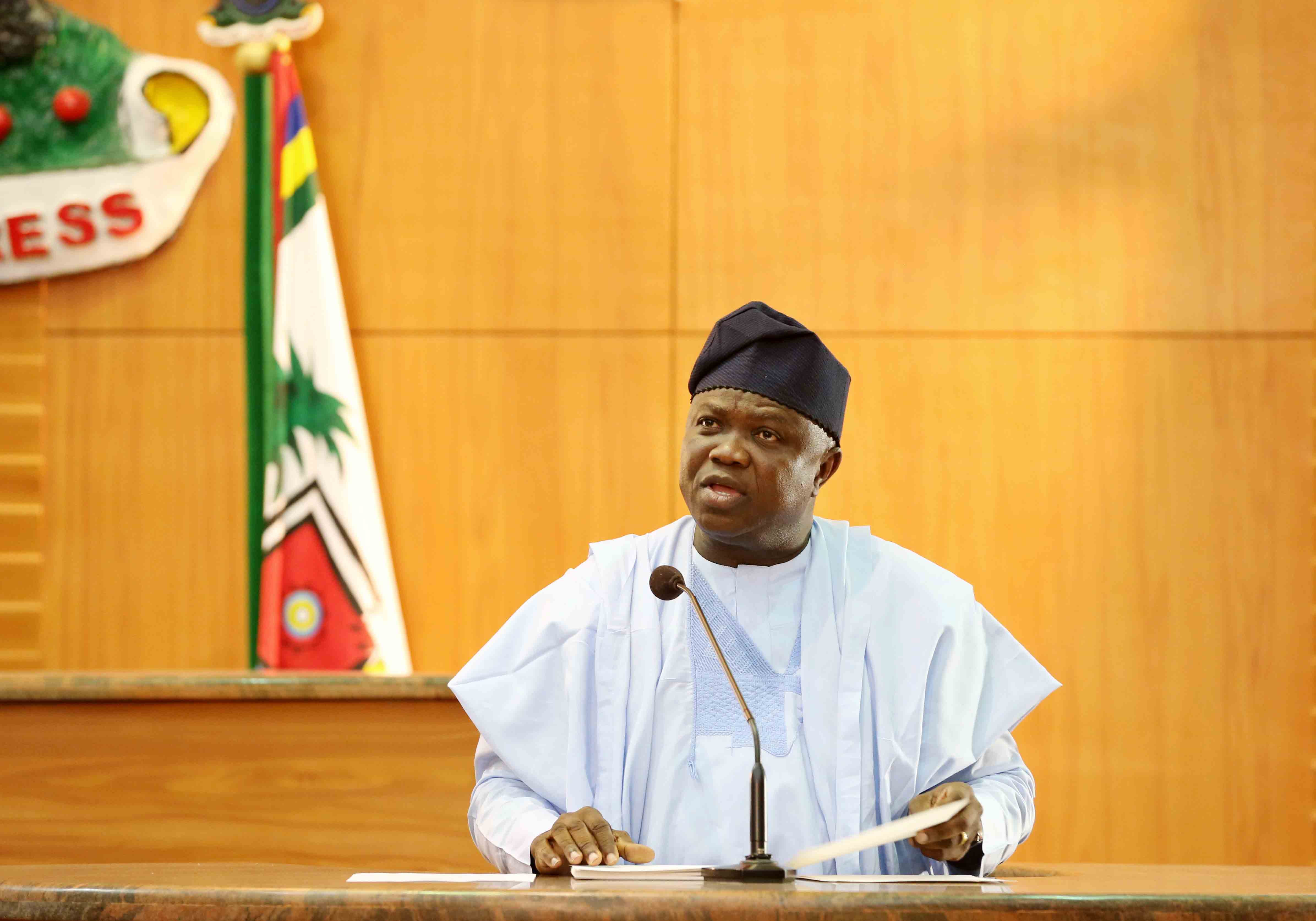 Photo of AMBODE PRESENTS N1.046TRN Y2018 BUDGET PROPOSAL TO HOUSE OF ASSEMBLY