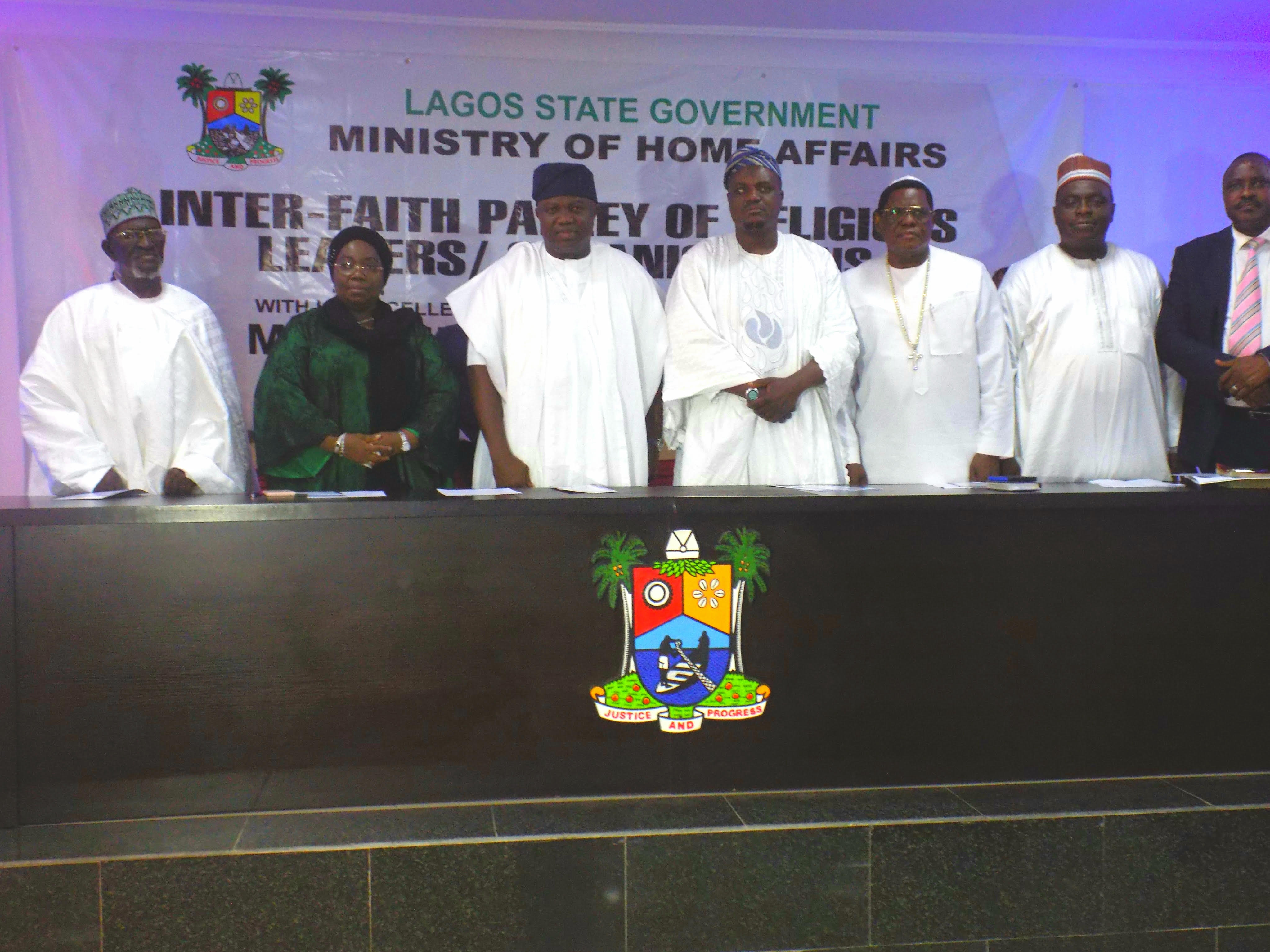 Photo of INTER-FAITH PARLEY WITH RELIGIOUS LEADERS HELD AT LAGOS HOUSE, IKEJA