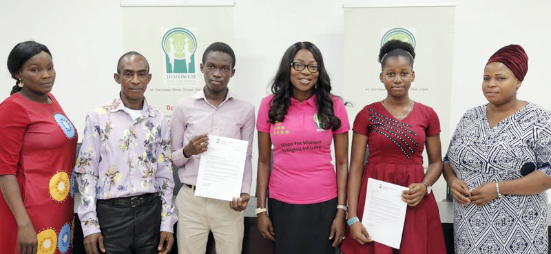 Photo of PRESENTATION OF LETTERS TO THE BENEFICIARIES OF THE 2017/2018 SCHOLARSHIP AWARDS, AT THE HOFOWEM OFFICE, OREGUN, IKEJA.
