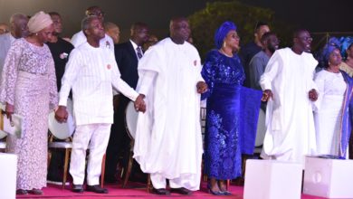 Photo of VP OSINBAJO, GOV. AMBODE, FIRST LADY, SANWO-OLU AT Y2019 ANNUAL THANKSGIVING SERVICE AT LAGOS HOUSE, ALAUSA, IKEJA, ON SUNDAY, JANUARY 6, 2019