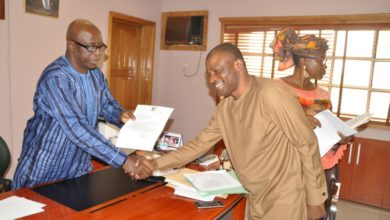 Photo of LETTER DAY: OUTSTANDING OFFICERS OF MINISTRY OF INFORMATION & STRATEGY RECEIVING THEIR LETTERS FROM THE PERMANENT SECRETARY, MR. FOLA ADEYEMI