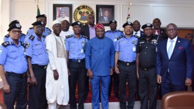 Photo of GOV. AMBODE RECEIVES INSPECTOR GENERAL OF POLICE, MOHAMMED ADAMU AT LAGOS HOUSE, ALAUSA, IKEJA, ON MONDAY, APRIL 15, 2019