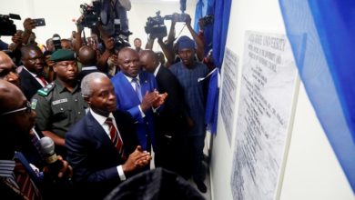 Photo of VICE PRESIDENT OSINBAJO, GOV AMBODE, MAHAMA ATTEND LASU 23RD CONVOCATION AND COMMISSIONING OF NEW SENATE BUILDING AT THE UNIVERSITY CAMPUS, OJO, ON THURSDAY, MAY 16, 2019