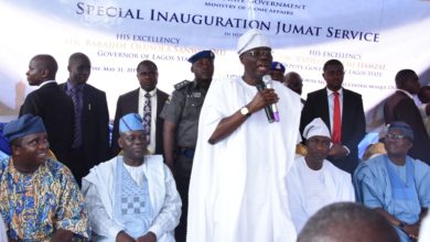 Photo of GOV SANWO-OLU, HIS DEPUTY, DR HAMZAT ATTEND SPECAL INAUGURATION JUMAT SERVICE AT CENTRAL MOSQUE, ALAUSA, IKEJA ON FRIDAY, MAY 31, 2019