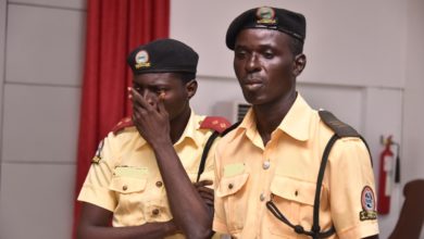 Photo of LASG PARADES LASTMA OFFICERS FOR ALLEGED EXTORTION AT A PRESS CONFERENCE AT LAGOS HOUSE, ALAUSA, IKEJA