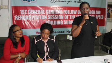 Photo of FIRST GENERAL CLINICAL FOLLOW-UP AND REHABILITATION SESSION FOR VICTIMS AND SURVIVORS OF THE ITAFAJI COLLAPSED BUILDING IN LAGOS TODAY.