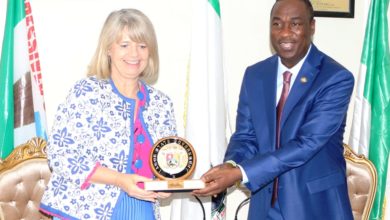 Photo of DEPUTY GOV. HAMZAT RECEIVES UK MINISTER OF STATE FOR AFRICA, FOREIGN COMMONWEALTH OFFICE AND DFID, RT. HON. HARRIETH BALDWIN