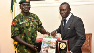 Photo of GOV SANWO-OLU RECEIVES CHIEF OF ARMY STAFF, LIEUTENANT GENERAL BURATAI, AT LAGOS HOUSE, ALAUSA, IKEJA, ON MONDAY, JULY 01, 2019