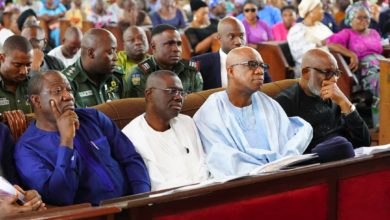 Photo of GOV. SANWO-OLU, OTHER SOUTH WESTERN GOVERNORS PAY CONDOLENCE VISIT TO PA FASORANTI, ATTENDS FUNERAL SERVICE OF LATE DAUGHTER IN ONDO STATE ON MONDAY, JULY 22, 2019