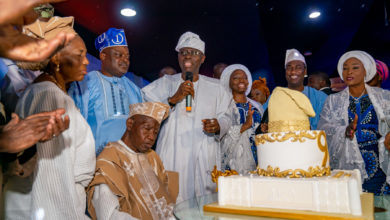 Photo of VICE PRESIDENT OSINBAJO, GOVS SANWO-OLU, ABIODUN, ASIWAJU TINUBU AT 90TH BIRTHDAY OF FIRST CIVILIAN GOVERNOR OF LAGOS STATE, ALHAJI LATEEF JAKANDE ON TUESDAY, JULY 23, 2019