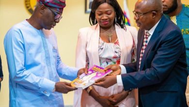 Photo of GOV. SANWO-OLU MEETS WITH CHAIRMAN, NIGERIAN DIASPORA COMMISSION, HON. ABIKE DABIRI-EREWA AT LAGOS HOUSE, MARINA ON THURSDAY, AUGUST 15, 2019
