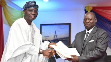 Photo of GOV. SANWO-OLU SWEARS-IN HON. JUSTICE KAZEEM ALOGBA AS THE NEW STATE CHIEF JUDGE AT LAGOS HOUSE, ALAUSA, IKEJA, ON WEDNESDAY, AUGUST 21, 2019.