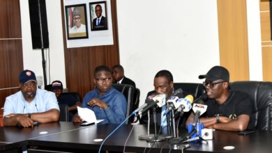 Photo of GOV. SANWO-OLU MEETS WITH GOVERNMENT HOUSE CORRESPONDENTS, STAFF OF BAGUADA KALTHO PRESS CENTRE, ALAUSA, IKEJA